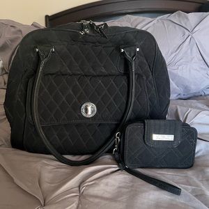 Vera Bradley black purse and wallet